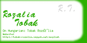 rozalia tobak business card